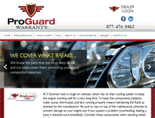 Tablet Screenshot of proguardwarranty.com